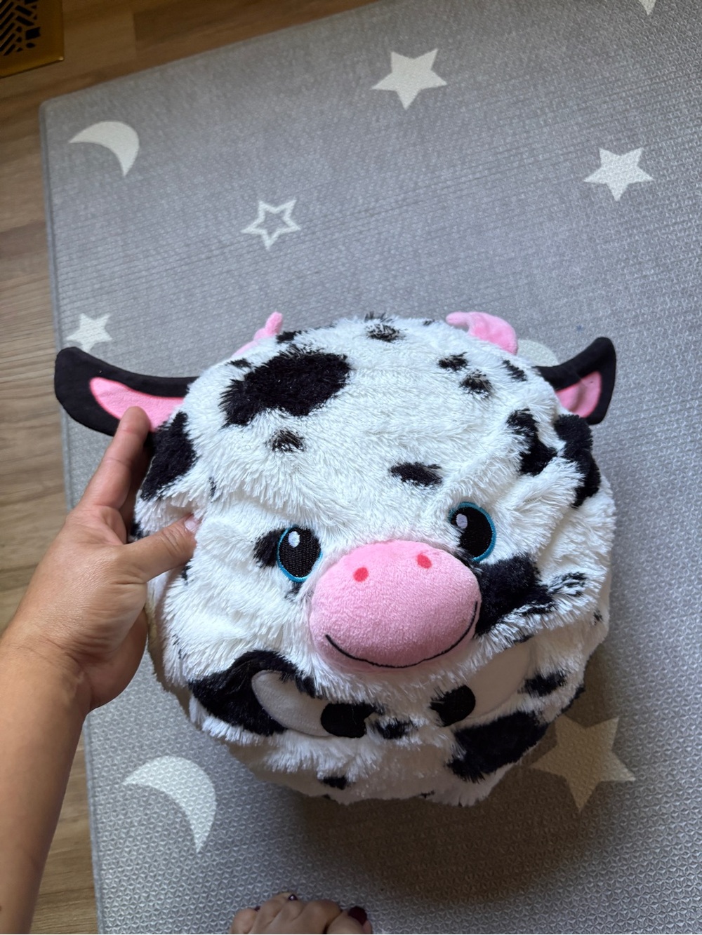 Amazon Plush Cow ball -White, Black & Pink